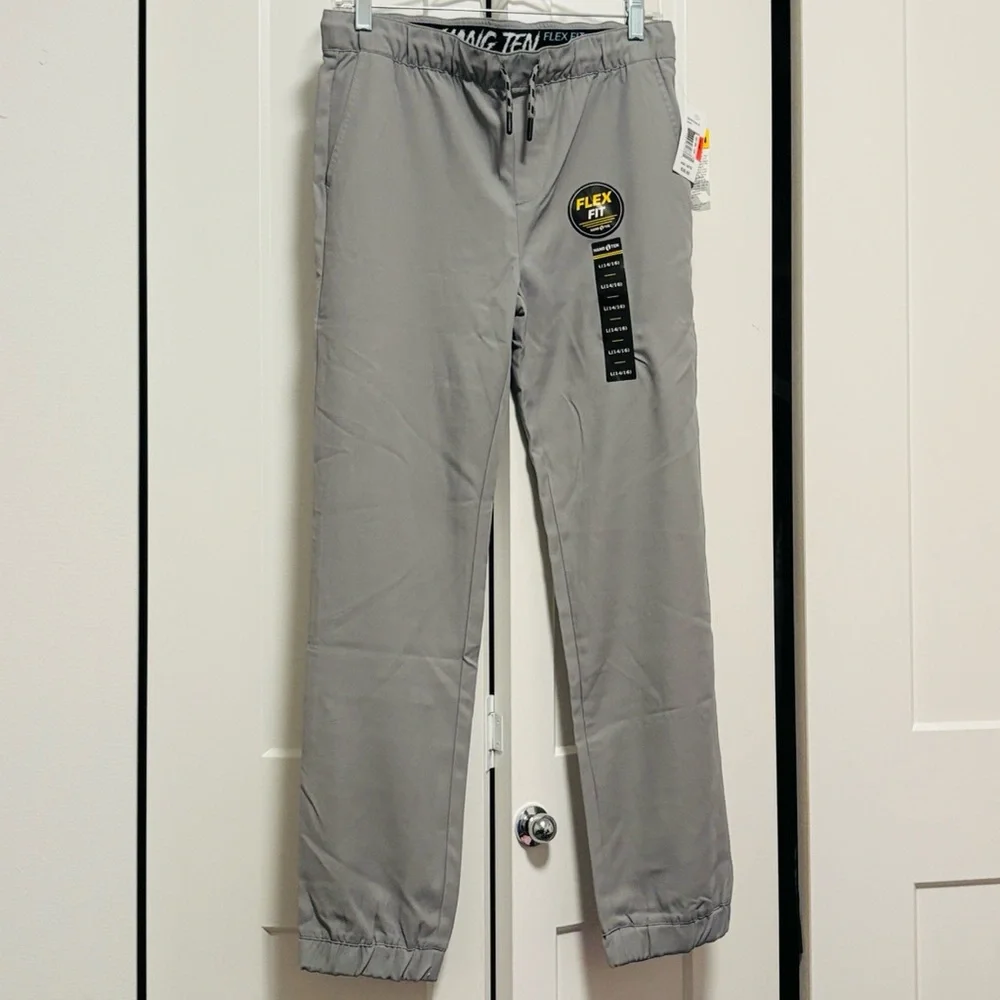 NWT [Hang Ten] Performance Athletic Drawstring Joggers Grey Youth Boys Sz 14/16 - Picture 2 of 10